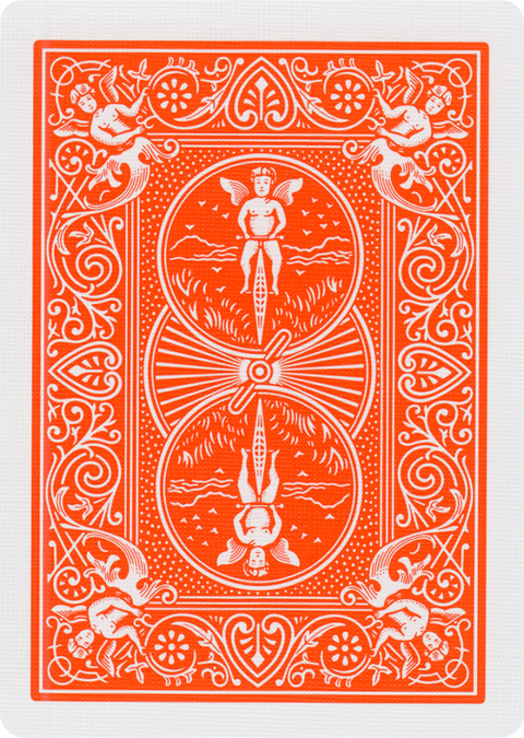 Bicycle Orange Playing Cards Deck Rider Back Magic Tricks Poker USa USpcc NEW