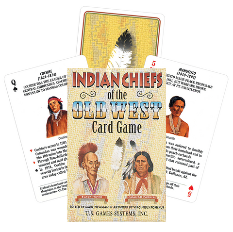 Indian Chiefs Of The Old West Game & Playing Cards US Games Magic Tricks NEW