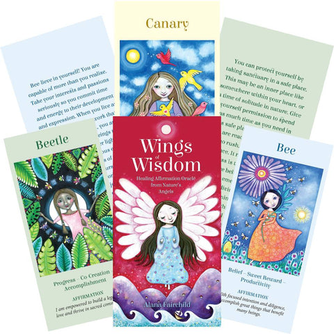 Wings Of Wisdom Oracle Cards Deck Alana Fairchild Longhurst Blue Angel