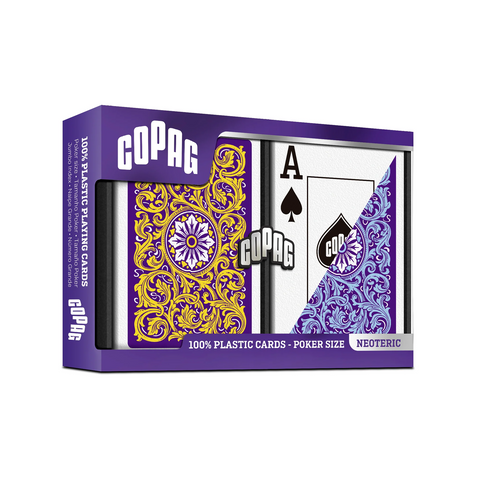 Copag 1546 Neoteric Poker Size Cards Double Deck Jumbo Index Yellow/Blue 035-0