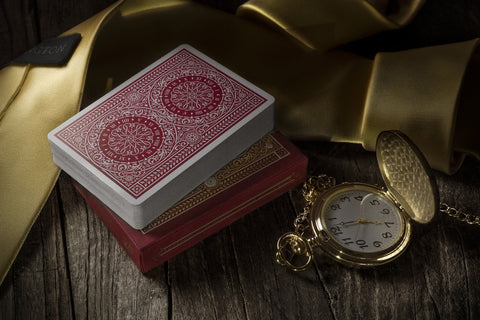 4x Decks Tycoon Red Theory 11 Playing Cards Deck Gold Magic Tricks Sealed USA