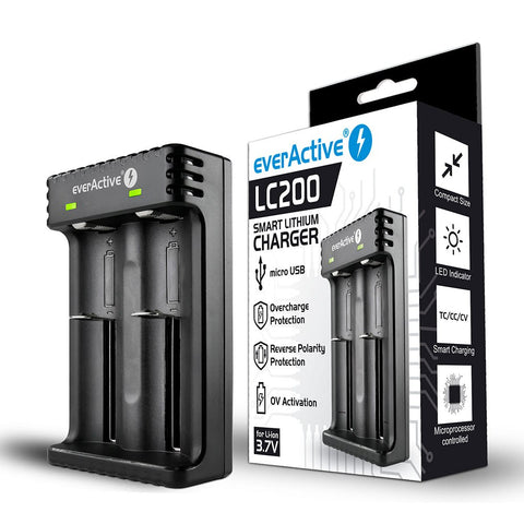 Everactive Smart Lithium Lc200 Charger Li-Ion 1000Ma Black NEW