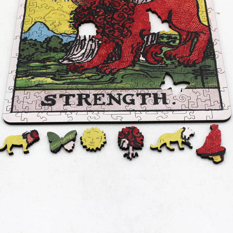 The Strength (Rider-Waite): Tarot Wooden Puzzle 250 pieces Fantasy Puzzles