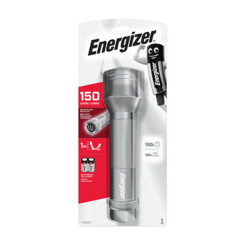 Energizer Metal Led Light Flashlight 137020 2Xd Included 150 Lumens Torch NEW