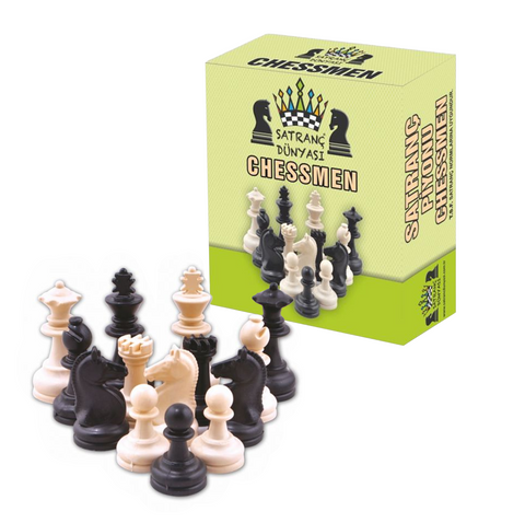 Plastic Chessmen Big Size 32 Pieces Chess World Pawn Big L Star 1050637