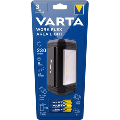 Varta Work Flex Area Light 17648 230Lm Batteries Included Aa Longlife Power NEW
