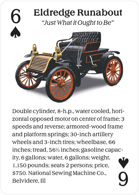 Turn Of The Century Motor Cars Playing Cards Deck US Games Systems NEW