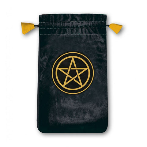Mini Tarot Bag Pentacle Velvet Bag Cards Lo Scarabeo Black 85X135 Mm NEW