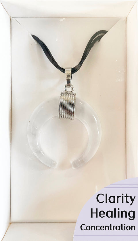 Amulet Pendant Rock Crystal Lo Scarabeo Healing Clarity Concentration NEW