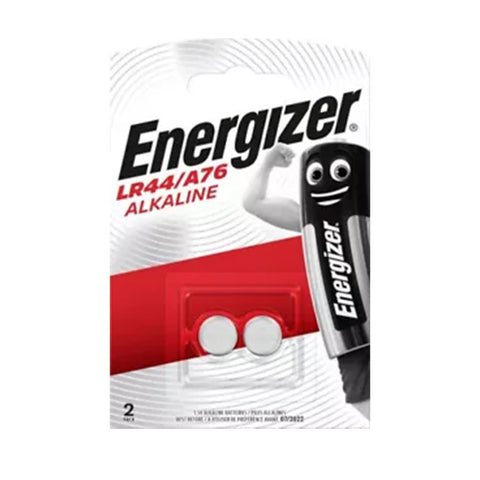 2 Energizer Alkaline Lr44 A76 Batteries 1.5V G13 Ag13 NEW