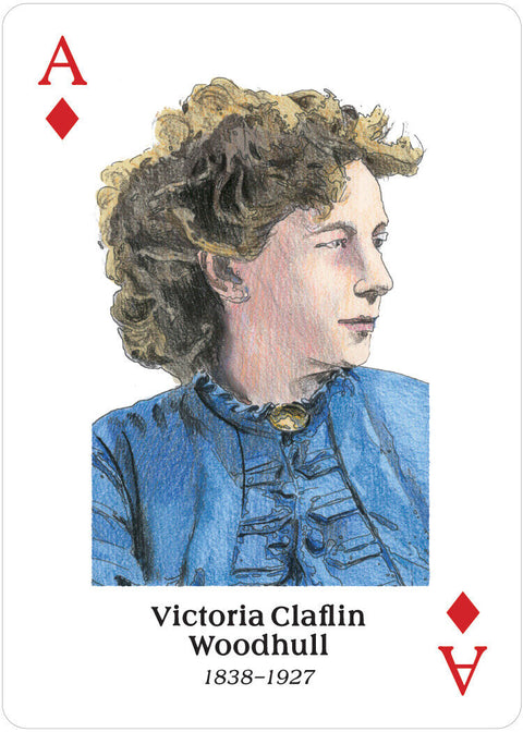Womens Suffrage Playing Cards Deck Booklet Illustrated US Games Women'S Blue NEW