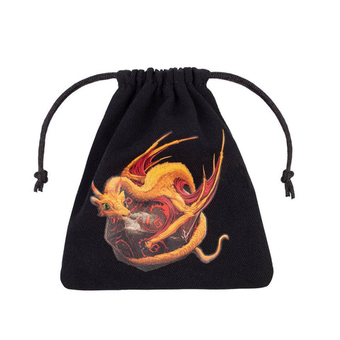 Dragon Black & Adorable Dice Bag Roleplaying Games Q-Workshop Rpg Bdra102