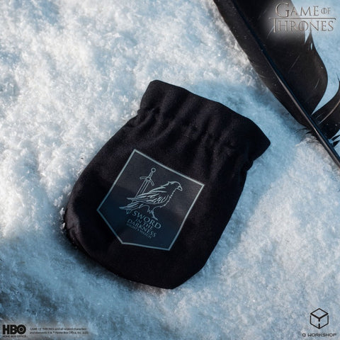 Game of Thrones Night's Watch Black Drawstring Dice Bag by Q Workshop