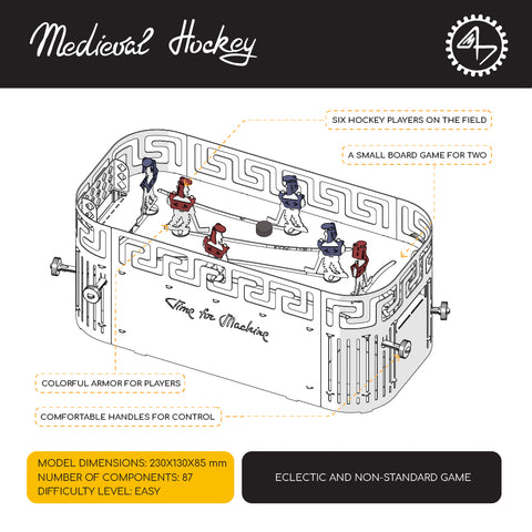 Medieval Hockey Model Building Kit Original Time For Machine Stainless Steel NEW