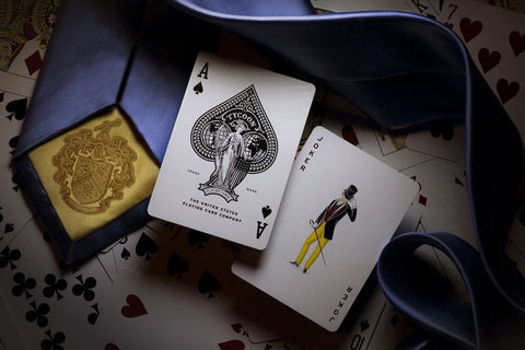 Tycoon Blue Theory 11 Playing Cards Deck Gold Magic Tricks Sealed USa T1111