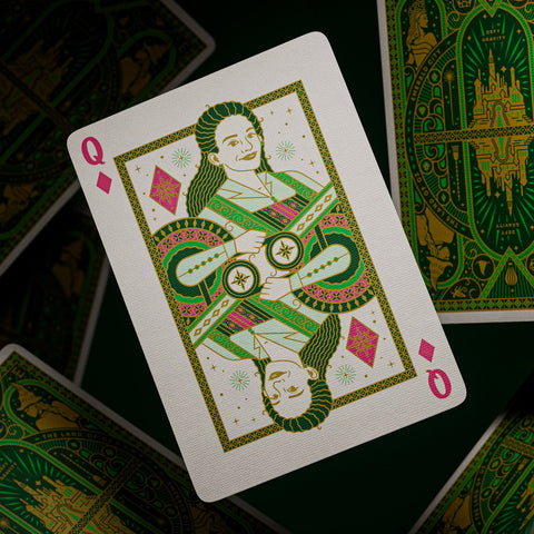 Wicked Oz Playing Cards by Theory 11 Green Gold