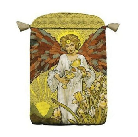 Art Nouveau Satin Bag Yellow Printed Cards Lo Scarabeo 160X225 Mm NEW