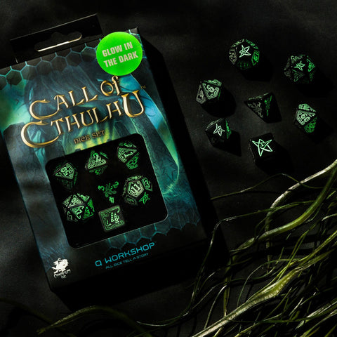 Call Of Cthulhu Dice Set Black And Fosfo Rpg Role Playing Games Q-Workshop NEW