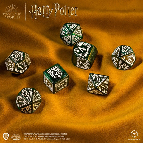 Harry Potter. Slytherin Modern Dice Set Green Role Playing Games Q-Workshop NEW
