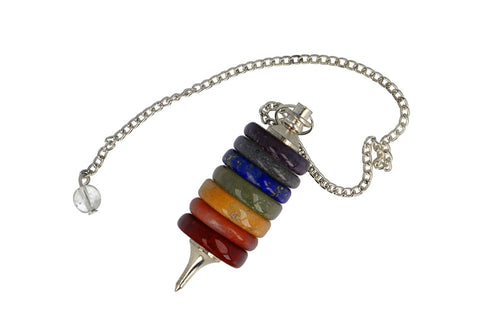 Deluxe Seven Rings of Chakras Pendulum Lo Scarabeo