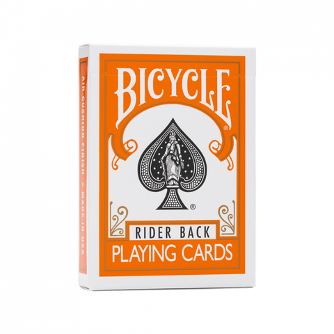 Bicycle Orange Playing Cards Deck Rider Back Magic Tricks Poker USa USpcc NEW