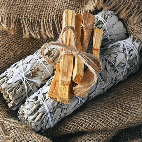 Smudge Stick - White Sage & Palo Santo Spiritually Wand By Ancient Wisdom NEW