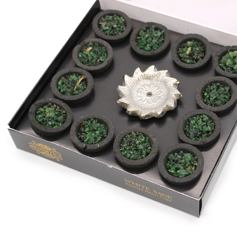 Box of 12 Resin Cups - White Sage AW Aromatics