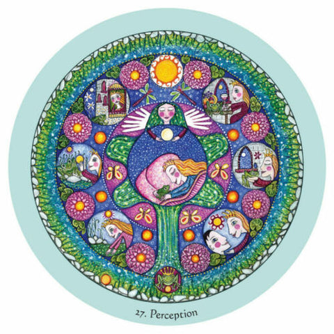 Mandala Healing Oracle Cards Deck Blue Angel Esoteric Journey To Your Heart NEW