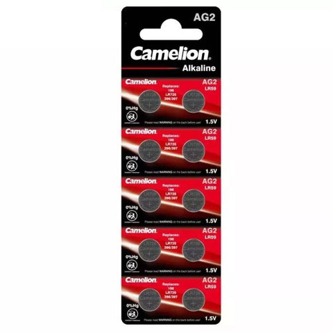 10 Camelion Lr726 Alkaline Batteries Lr59 Ag2 1.5V No Mercury 10Bl NEW
