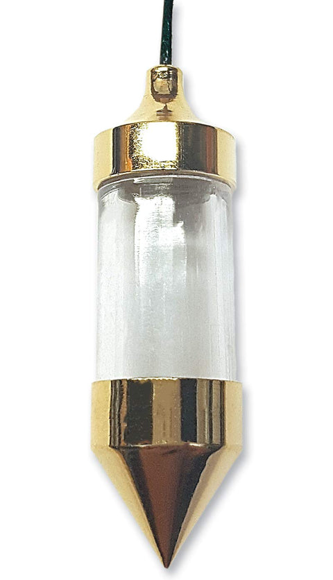 Classic Transparent Chamber Pendulum Lo Scarabeo Divination Golden Metal NEW