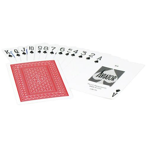 Aviator Standard Index Red Playing Cards Poker Deck Magic Tricks USPCC