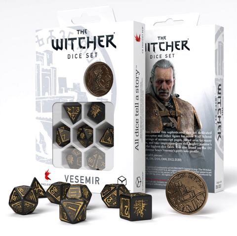The Witcher Dice Set Vesemir The Sword Master Role Playing Games Q-Workshop NEW