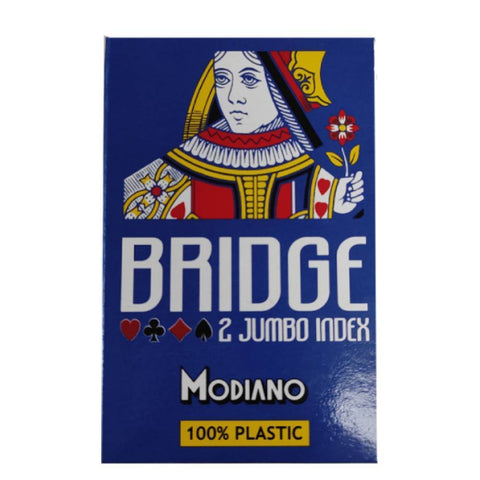 Modiano Bride 2 Jumbo Index Blue Bride Size Playing Cards Plastic Italy NEW