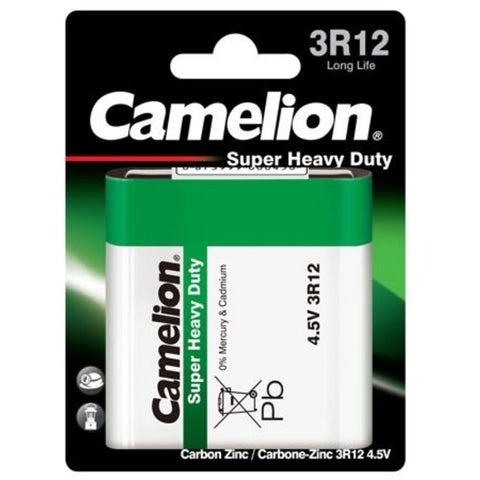Camelion 3R12 Battery Long Life Super Heavy Duty 4.5V 2000Mah 1Bl NEW
