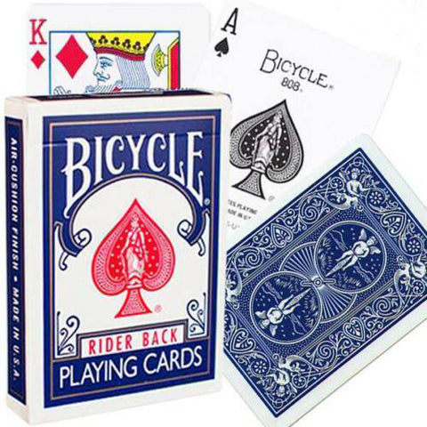 Bicycle Rider Back 808 black seal playing cards blue