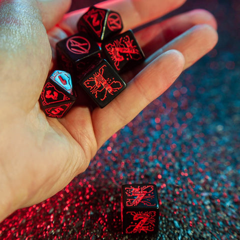Cyberpunk Red Essential Dice Set Night City Role Playing Games Q-Workshop NEW