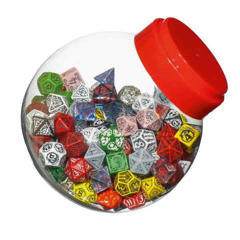 150x Full Jar of Dices: D6, D10, D20 Q-workshop