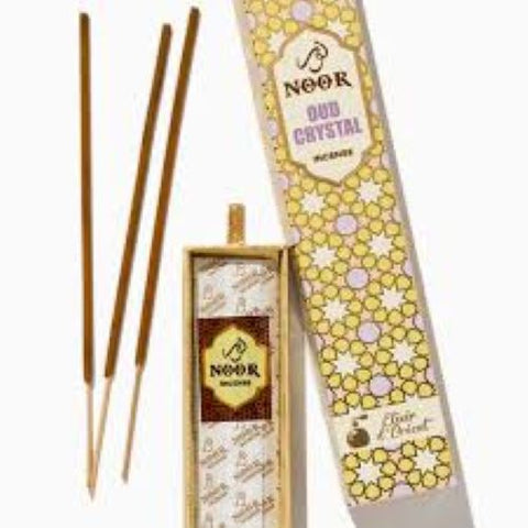 Noor Oud Incense Crystal 15g Premium Agarwood Scent Sticks Made in India