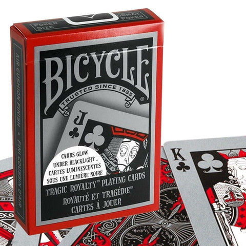 Bicycle Tragic Royalty Playing Cards Deck Glow In Dark Under Black Light NEW