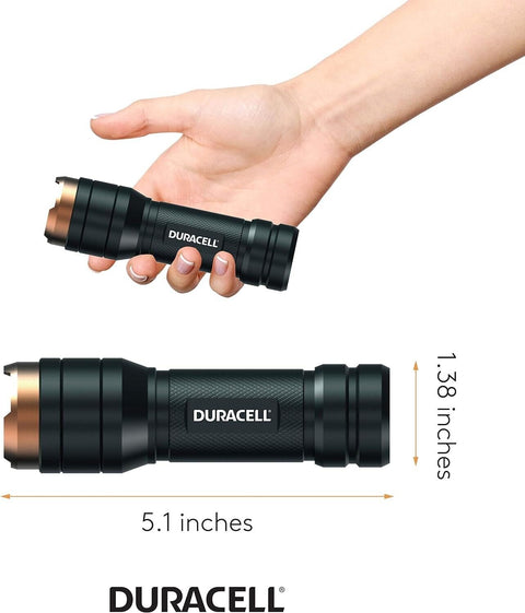 Duracell 250 Lumens Aluminum Flashlight + 3 Aaa Batteries Included Compact