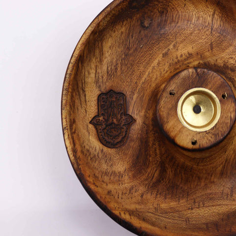 Incense Stick & Cone Burner Disc - Hamsa Ancient Wisdom