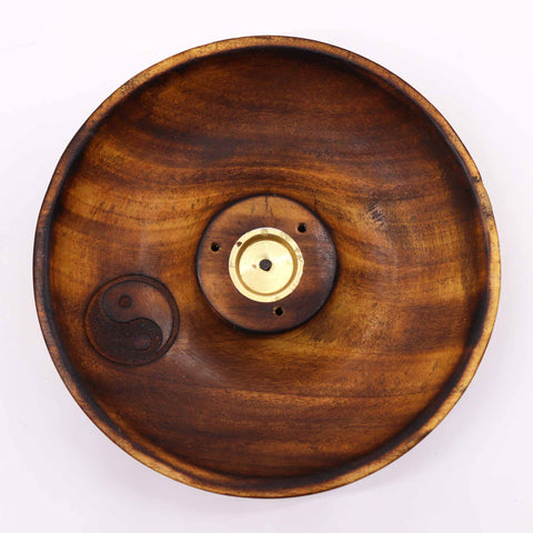 Incense Stick & Cone Burner Disc - Ying & Yang Ancient Wisdom