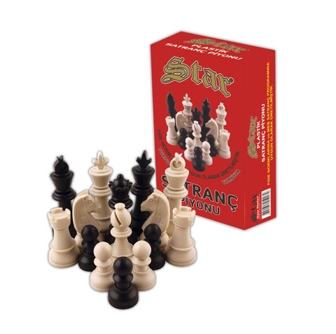 Plastic Chessmen Tournament Size 32 Pieces Chess World Pawn Star 1050279