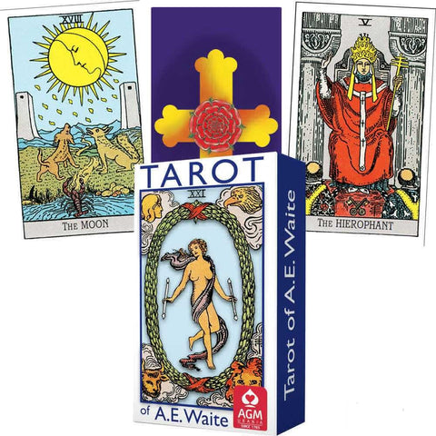 Ae Waite Tarot Pocket Deck Cards Blue Edition Rosy Cross Fortune Telling Agm NEW
