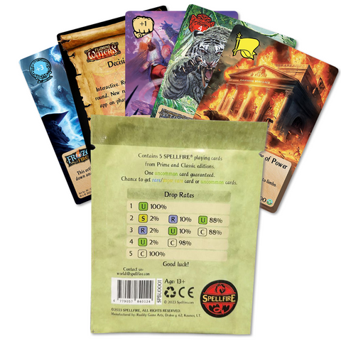 Spellfire Uncommon Booster Pack Five Card Re-Master The Magic Card Game Spbu0001
