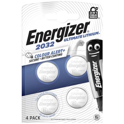4 Energizer Cr2032 Ultimate Lithium Batteries 3V Coin Cell 4Bl Exp 2035 NEW
