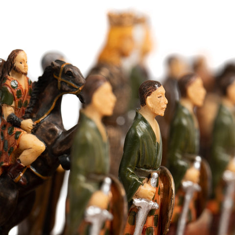 Italfama England vs Scotland Luxury Chess Set, Hand-Painted Resin, Faux Leather