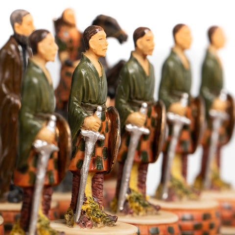 Italfama England vs Scotland Luxury Chess Set, Hand-Painted Resin, Faux Leather