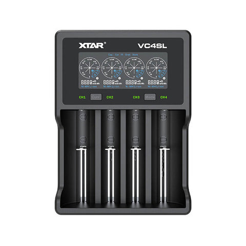 Xtar Vc4Sl Li-Ion Battery Charger Cylindrical Batteries Lcd USb Nimh NEW
