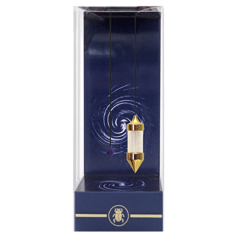 Classic Transparent Chamber Pendulum Lo Scarabeo Divination Golden Metal NEW